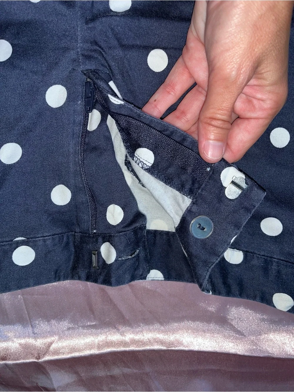 Michael Kors Navy Blue Polka Dot Women's Shorts